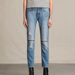AllSaints Slit Boyfriend Jeans Women's Size 28